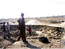 Stone quarry in Shankargarh