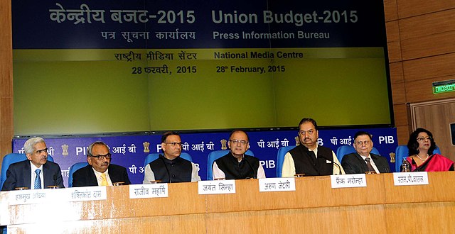 The Union Minister for Finance, Arun Jaitley addressing a post-Budget press conference in New Delhi on 28 February, 2015. Pic: PIB