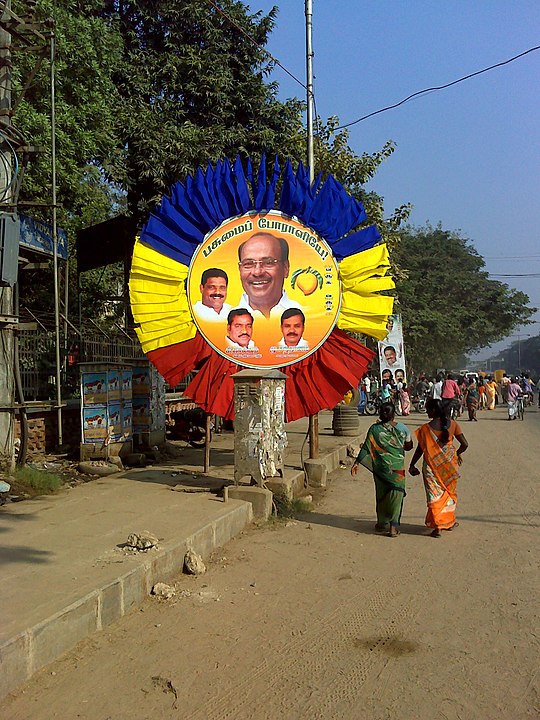 party poster in Chennai election 2011